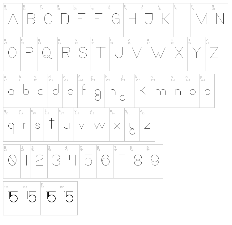 La Quince de Mayra font map
